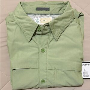 ExOfficio Men's Medium Light Green Insect Shield Ling Sleeve Shirt